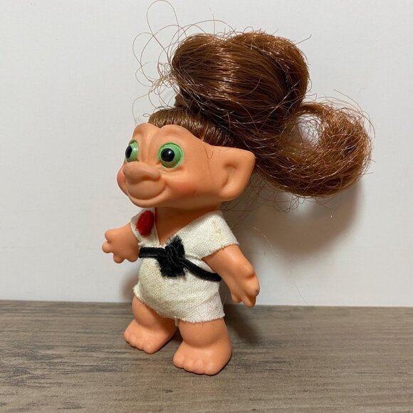 1960s Troll Doll with Rooted Hair Rootie Beatnik? Painted Eyes - Picture 2 of 8